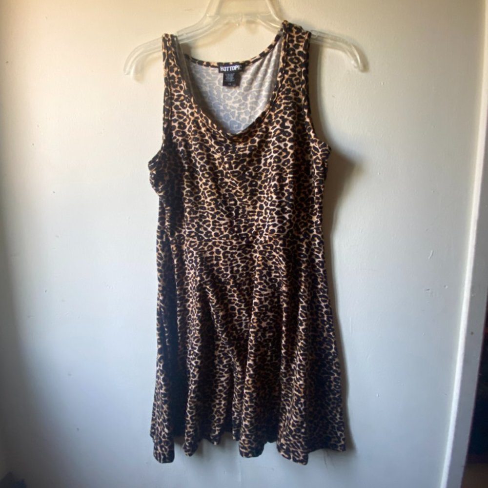 Leopard Print Skater Dress
